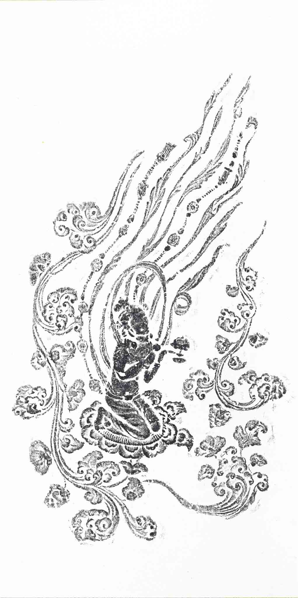 성덕대왕신종 비천상 (탁본)